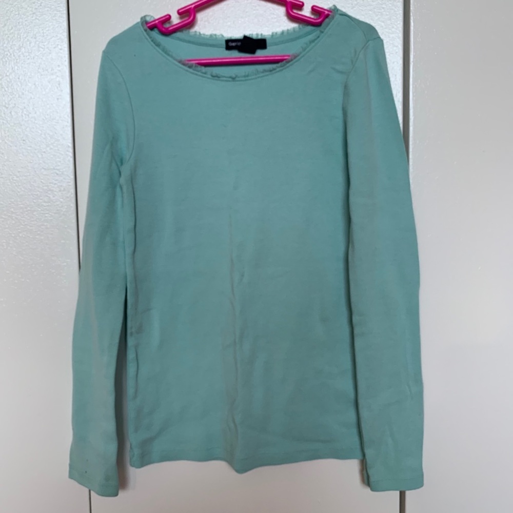 light blue/green long sleeve